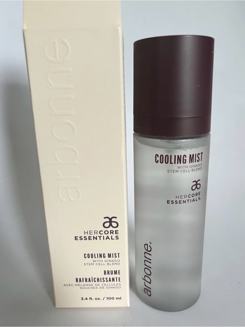 Arbonne Her Core Cooling Mist With Ginkgo Stem Cell Blend NEW IN BOX.